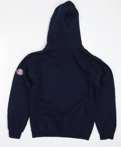 Mens UK Size S Gildan Blue Pullover Hoodie