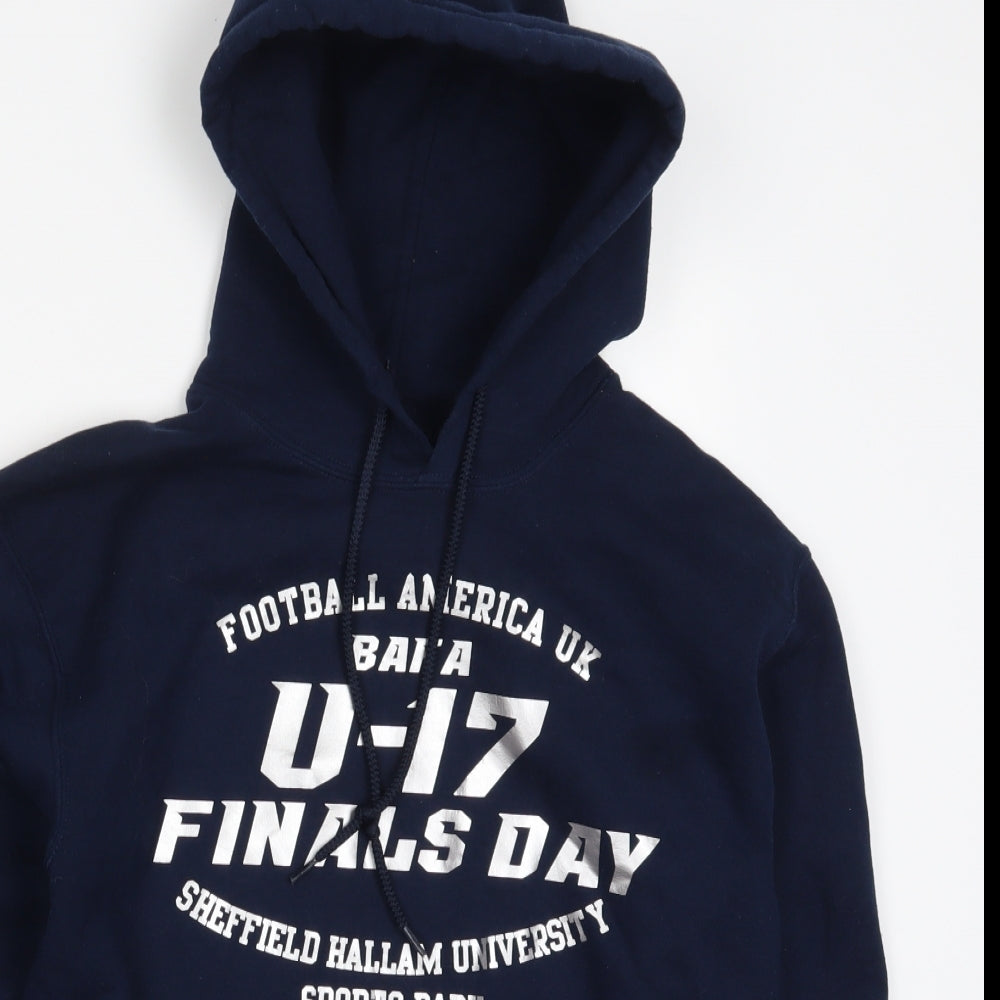 Mens UK Size S Gildan Blue Pullover Hoodie