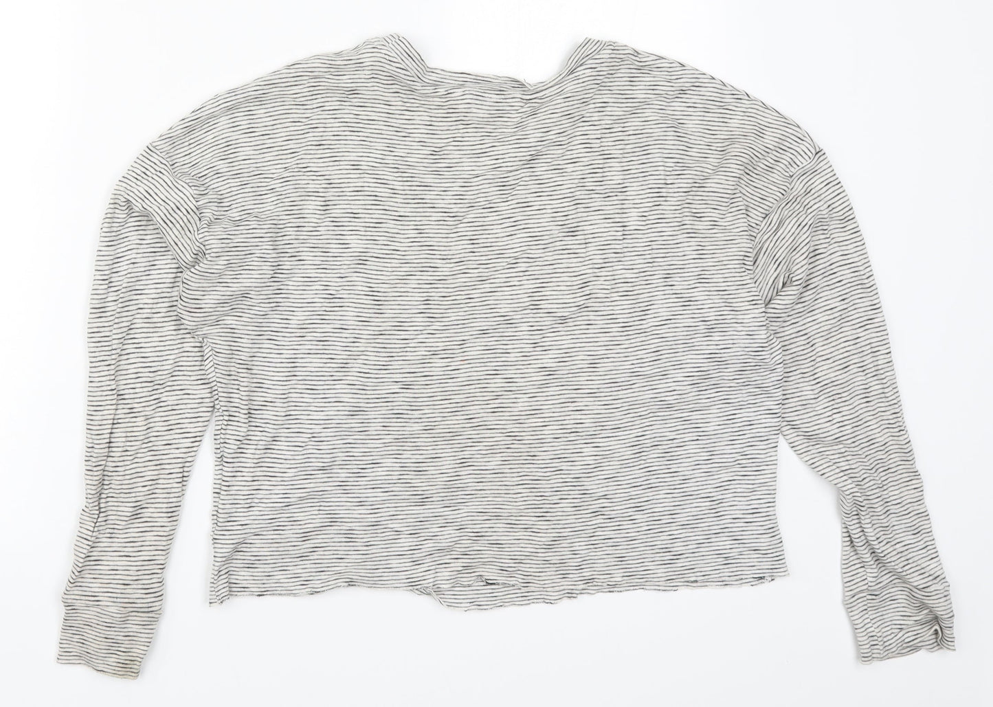 Womens UK Size 6 Topshop Grey Basic T-Shirt