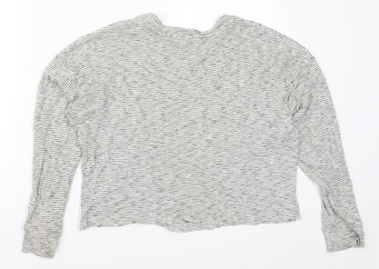 Womens UK Size 6 Topshop Grey Basic T-Shirt
