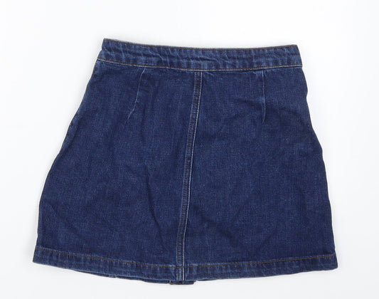 Womens UK Size 8 Topshop A-Line Denim Skirt
