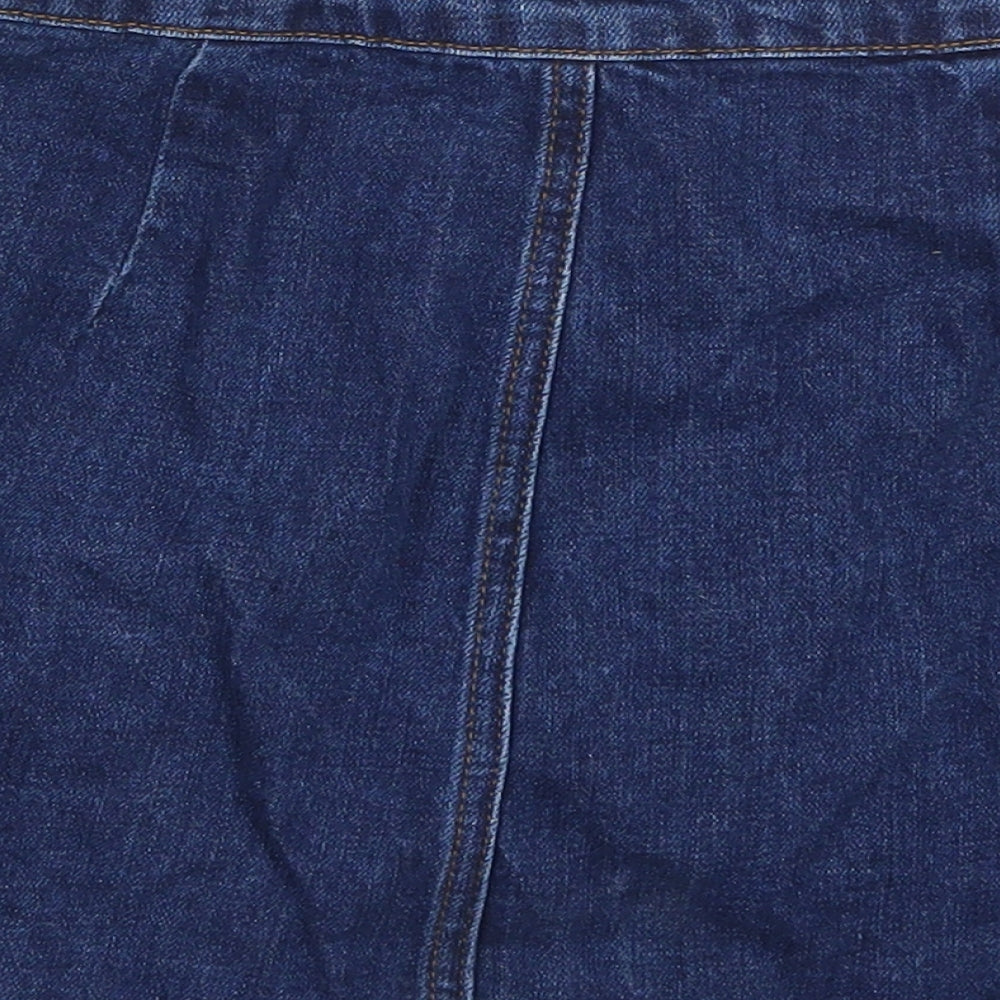 Womens UK Size 8 Topshop A-Line Denim Skirt