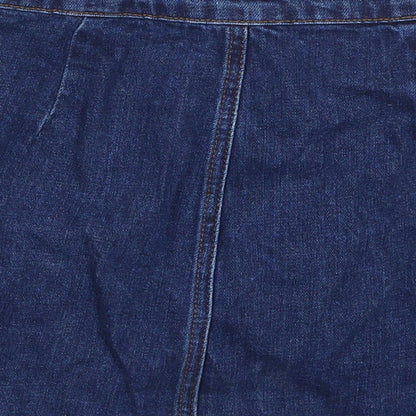 Womens UK Size 8 Topshop A-Line Denim Skirt