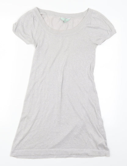 New Look Womens Silver  Knit A-Line  Size 8