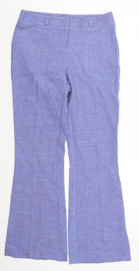 Womens UK Size 12 Look Regular Fit Bloomer Purple Trousers