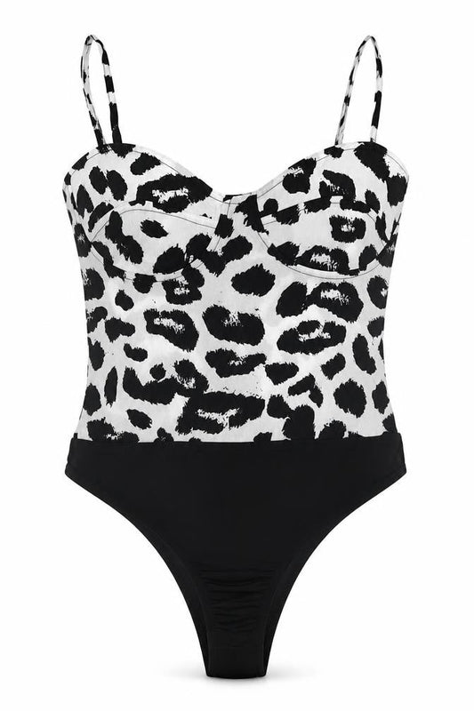 Womens UK Size 4 PRETTYLITTLETHING One-Piece Black Bodysuit