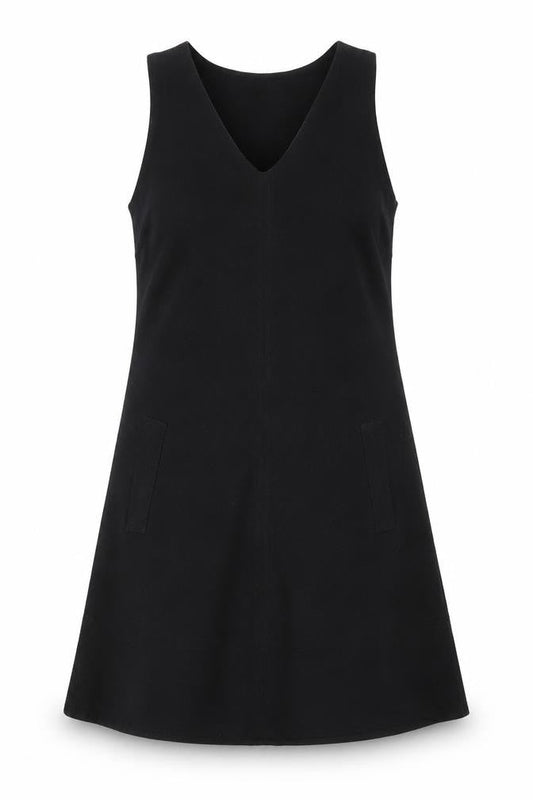 Front view of Atmosphere women’s black a-line, size UK 6