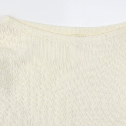 Womens UK Size S Missguided Ivory Pullover Jumper