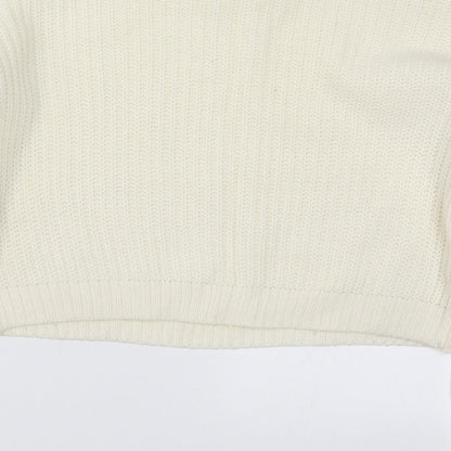 Womens UK Size S Missguided Ivory Pullover Jumper