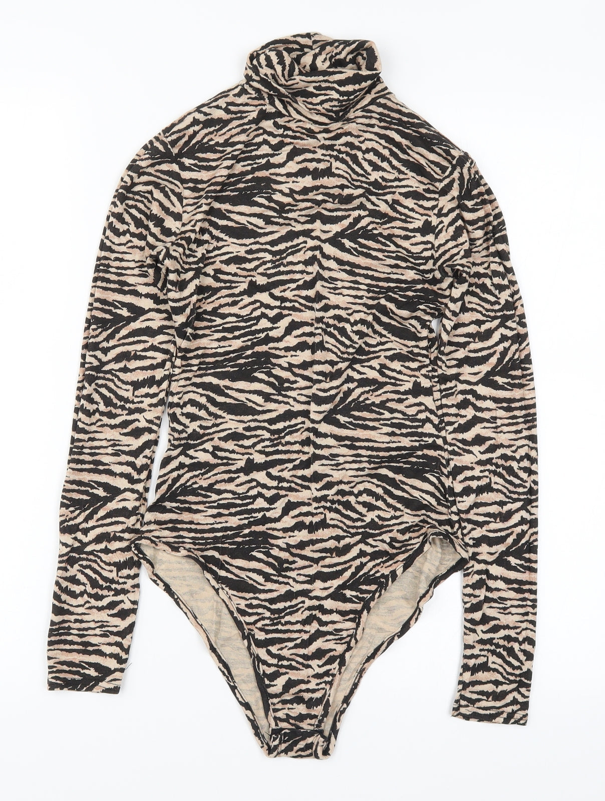 I SAW IT FIRST Womens Brown Animal Print  Bodysuit One-Piece Size 6