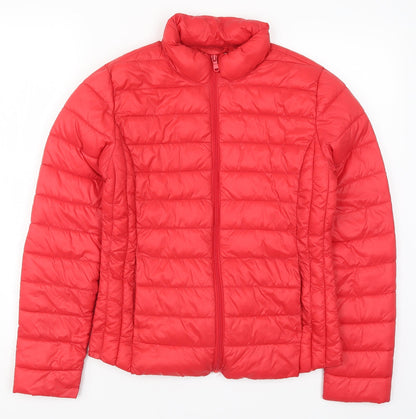 Primark Womens Red   Quilted Coat Size 6