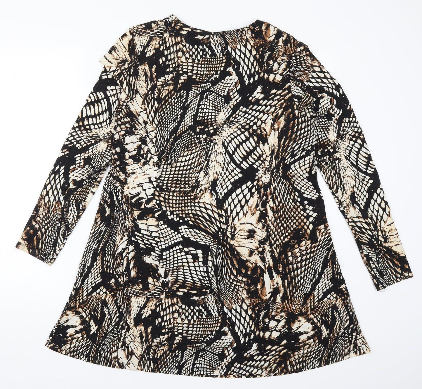 TU Womens Brown Animal Print  A-Line  Size 12