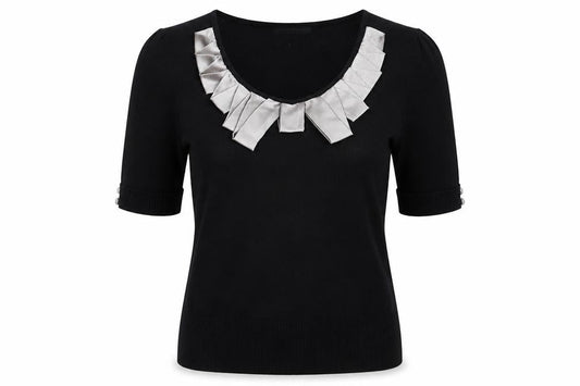Womens UK Size 12 David Emanuel Black Pullover Jumper