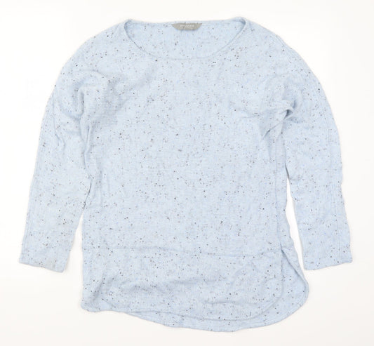 Suzanne Grae Womens Blue  Knit Pullover Jumper Size S
