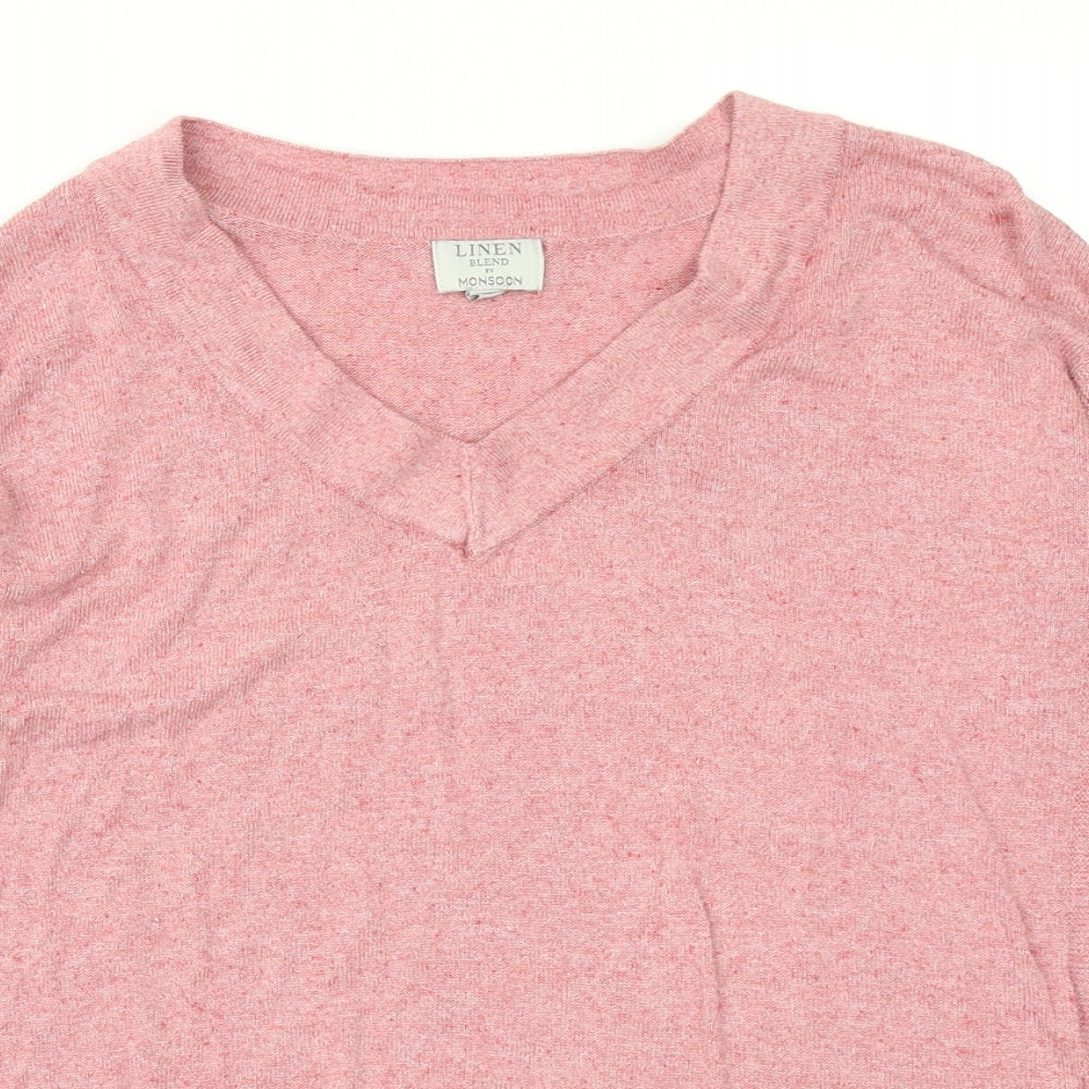 Womens UK Size S Monsoon Pink Pullover Jumper
