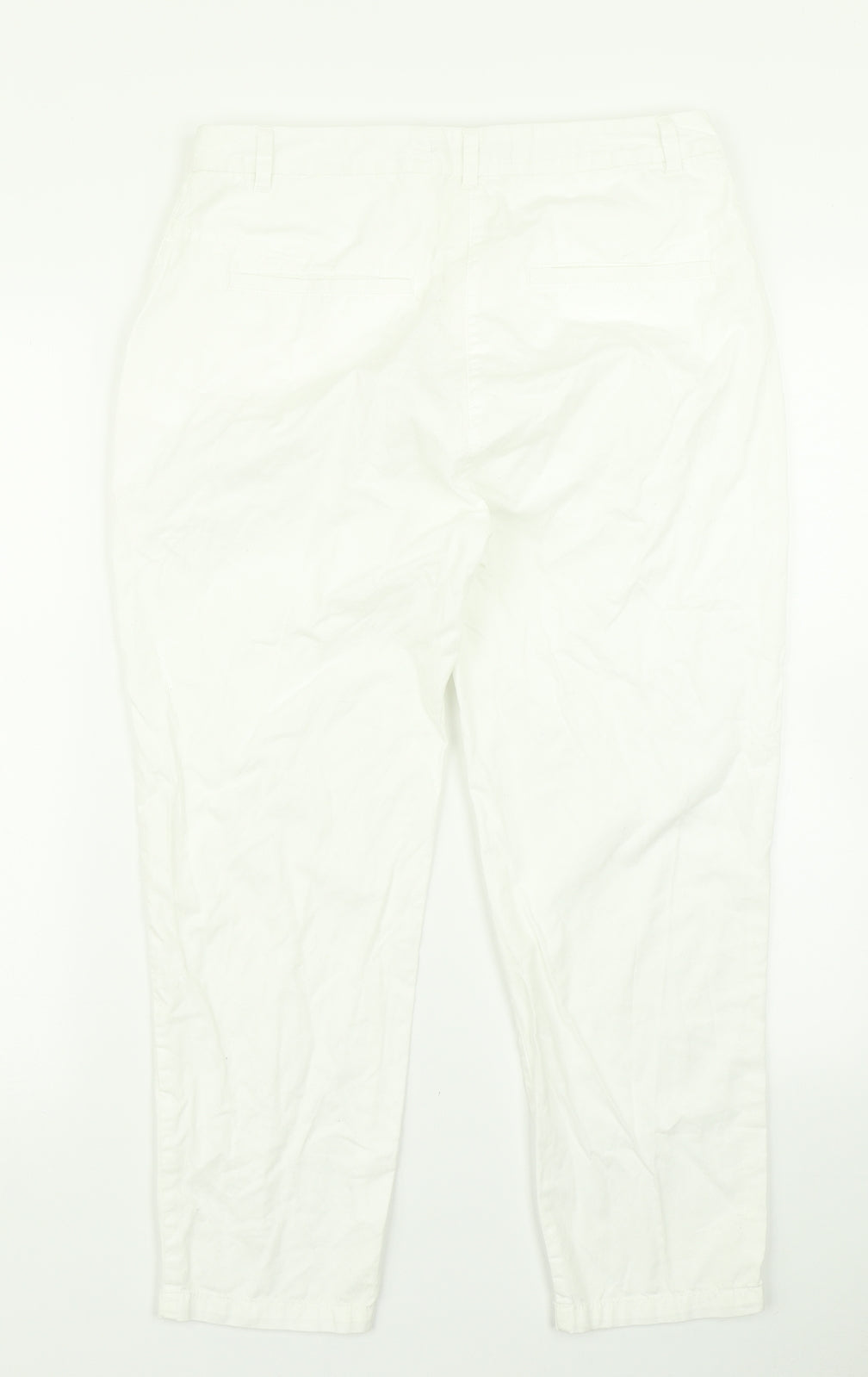 Womens UK Size 30 in M&S Collection Regular Fit Pedal Pusher White Trousers