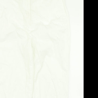 Womens UK Size 30 in M&S Collection Regular Fit Pedal Pusher White Trousers