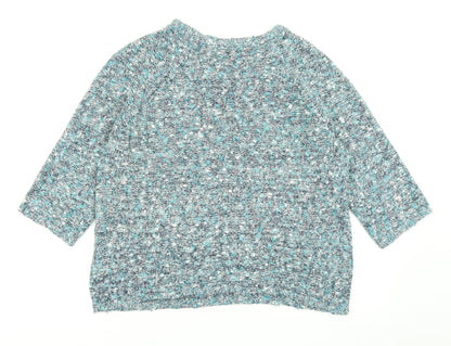 Bm collection Womens Blue  Knit Pullover Jumper Size M