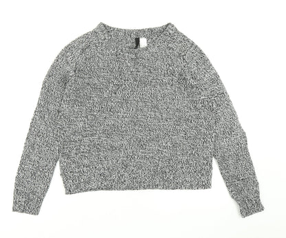 Womens UK Size S Divided Grey Pullover Jumper