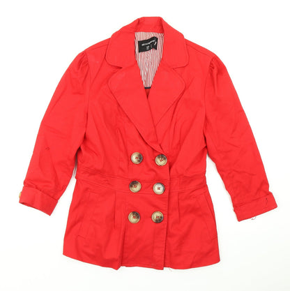 Atmosphere Womens Red   Overcoat Coat Size 12