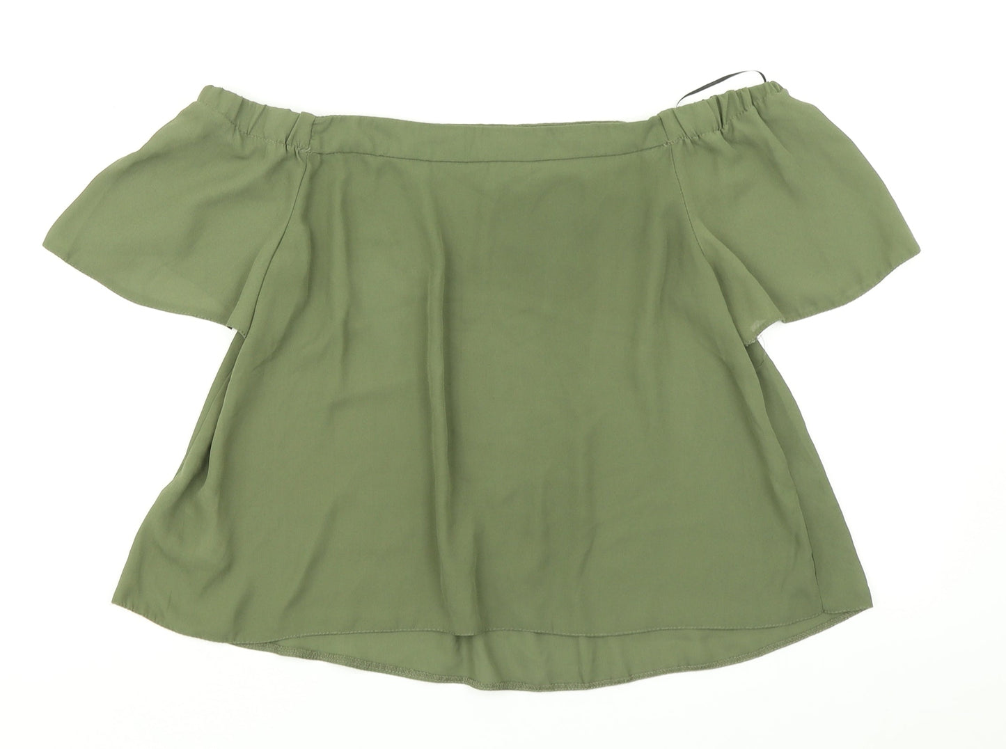 Womens UK Size 10 New Look Green Basic Blouse