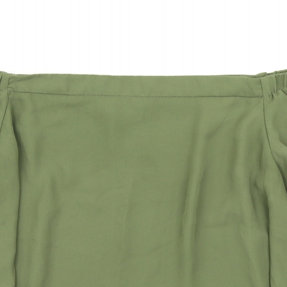 Womens UK Size 10 New Look Green Basic Blouse