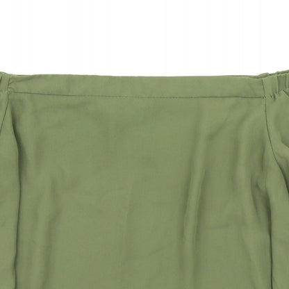 Womens UK Size 10 New Look Green Basic Blouse