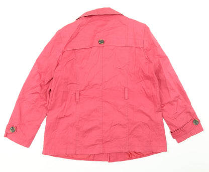 Casual Collection Womens Pink   Overcoat Coat Size 16