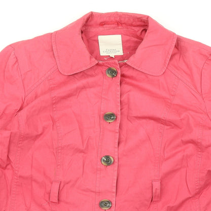 Casual Collection Womens Pink   Overcoat Coat Size 16