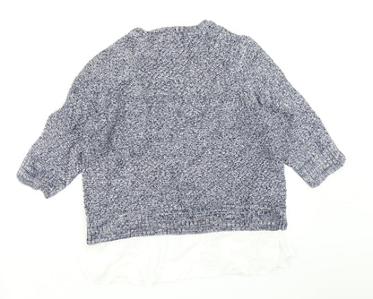TU Womens Blue  Knit Pullover Jumper Size 14