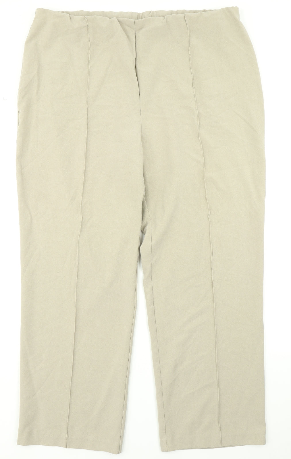 Womens UK Size 22 Isle Regular Fit  Beige Trousers