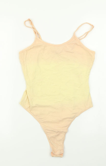 In the Style Womens Orange Ombré  Bodysuit One-Piece Size 8