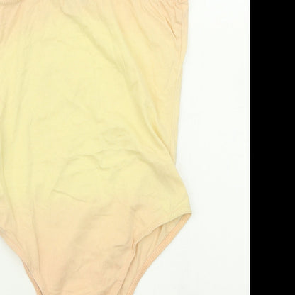 In the Style Womens Orange Ombré  Bodysuit One-Piece Size 8