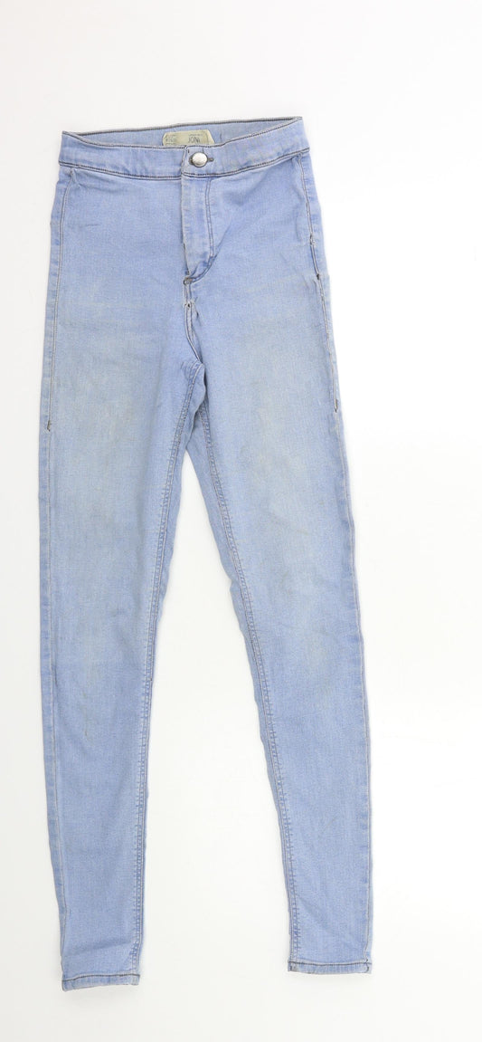 Topshop Womens Blue  Denim Skinny Jeans Size 26 in L32 in