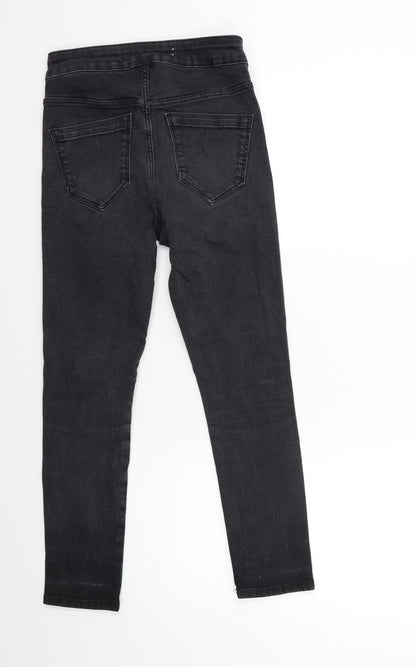 Miss Selfridge Womens Black  Denim Skinny Jeans Size 8 L23 in
