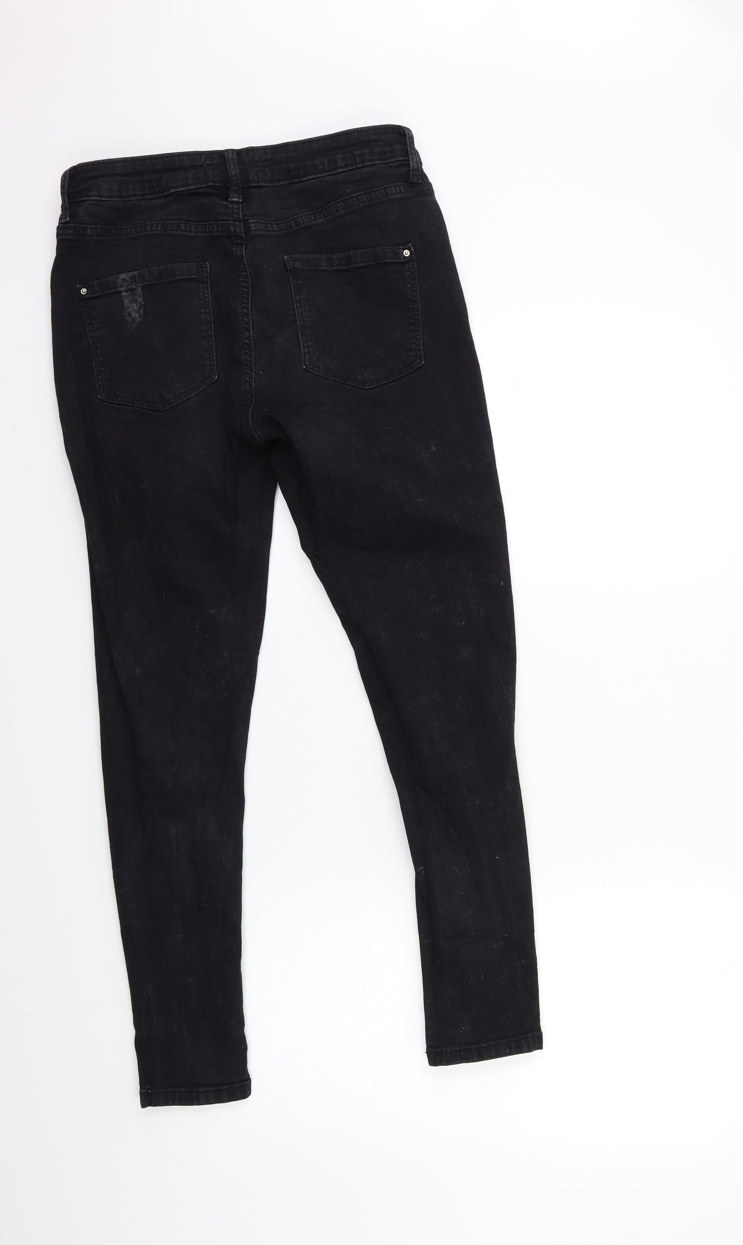 Dorothy Perkins Womens Black  Denim Skinny Jeans Size 10 L27 in