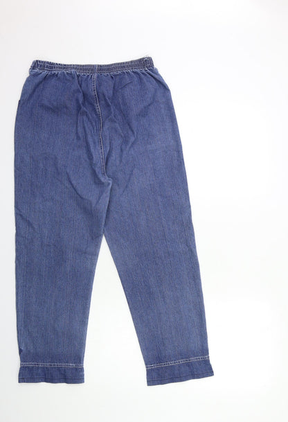 Womens UK Size 28 in Preworn Regular Fit Mom Blue Jeans