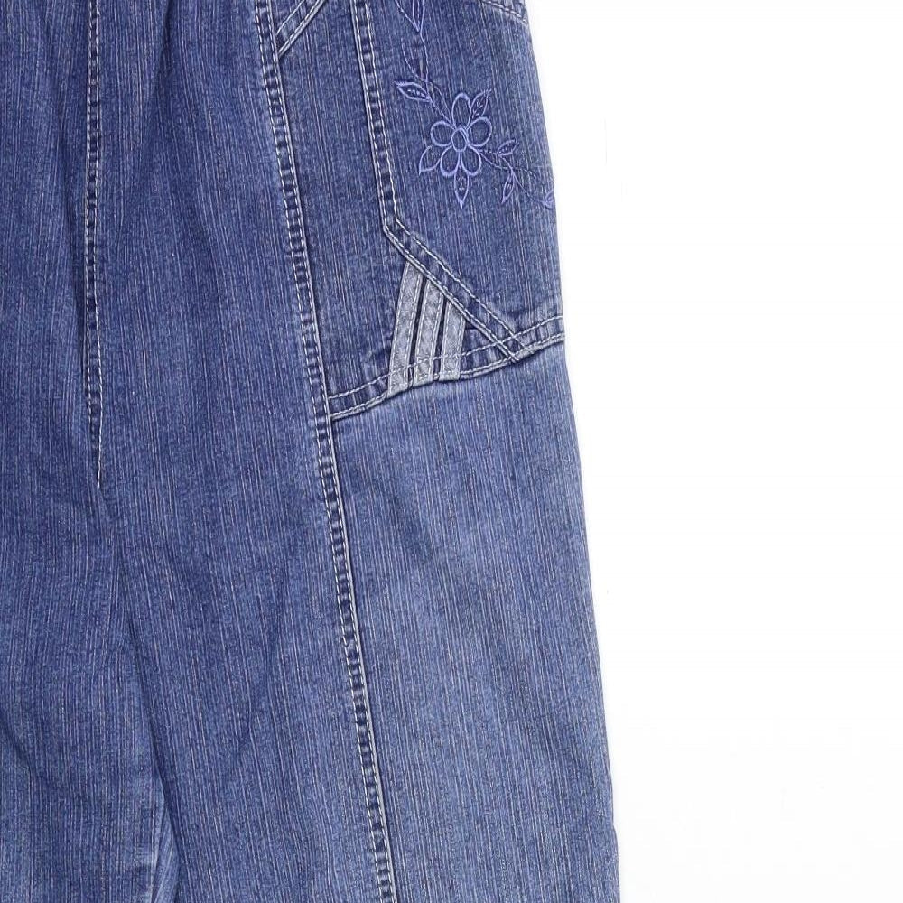 Womens UK Size 28 in Preworn Regular Fit Mom Blue Jeans