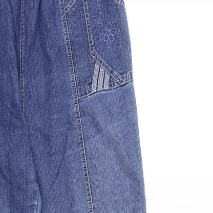 Womens UK Size 28 in Preworn Regular Fit Mom Blue Jeans