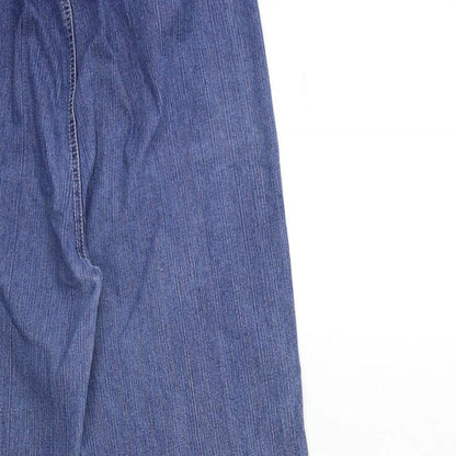 Womens UK Size 28 in Preworn Regular Fit Mom Blue Jeans