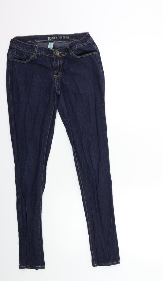 Denim & Co. Womens Blue  Denim Skinny Jeans Size 10 L30 in