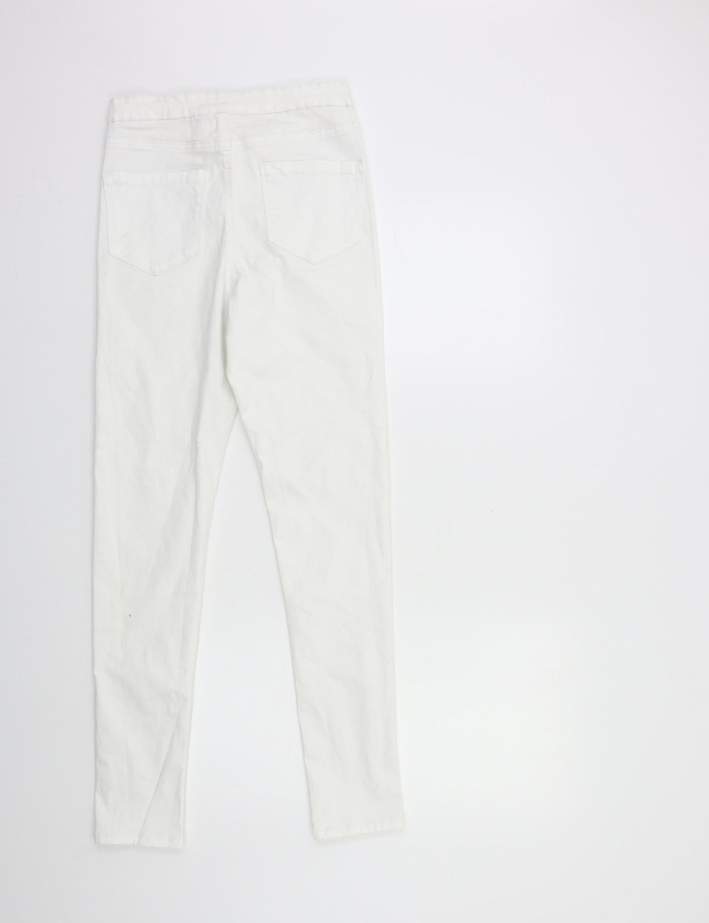 Denim & Co. Womens White  Denim Skinny Jeans Size 10 L28 in