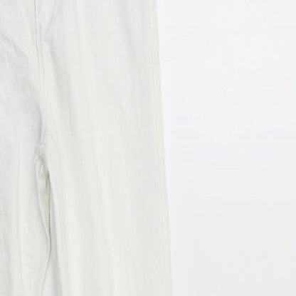 Denim & Co. Womens White  Denim Skinny Jeans Size 10 L28 in