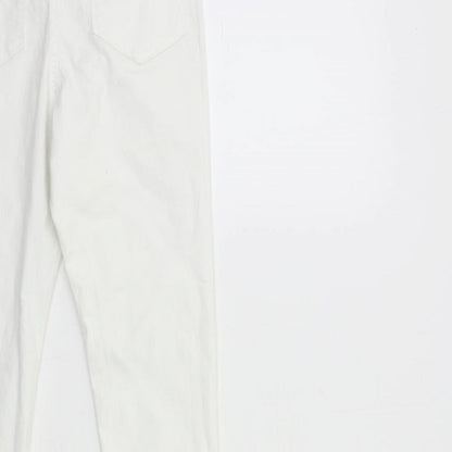 Denim & Co. Womens White  Denim Skinny Jeans Size 10 L28 in