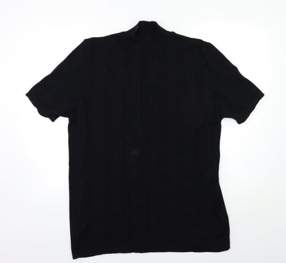 New Look Mens Black  Knit Pullover Jumper Size XL