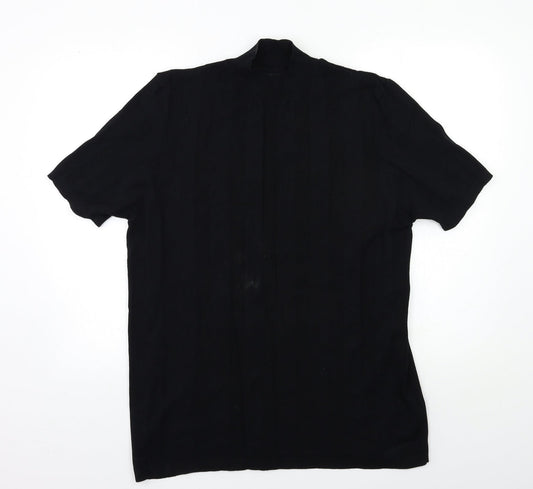 New Look Mens Black  Knit Pullover Jumper Size XL