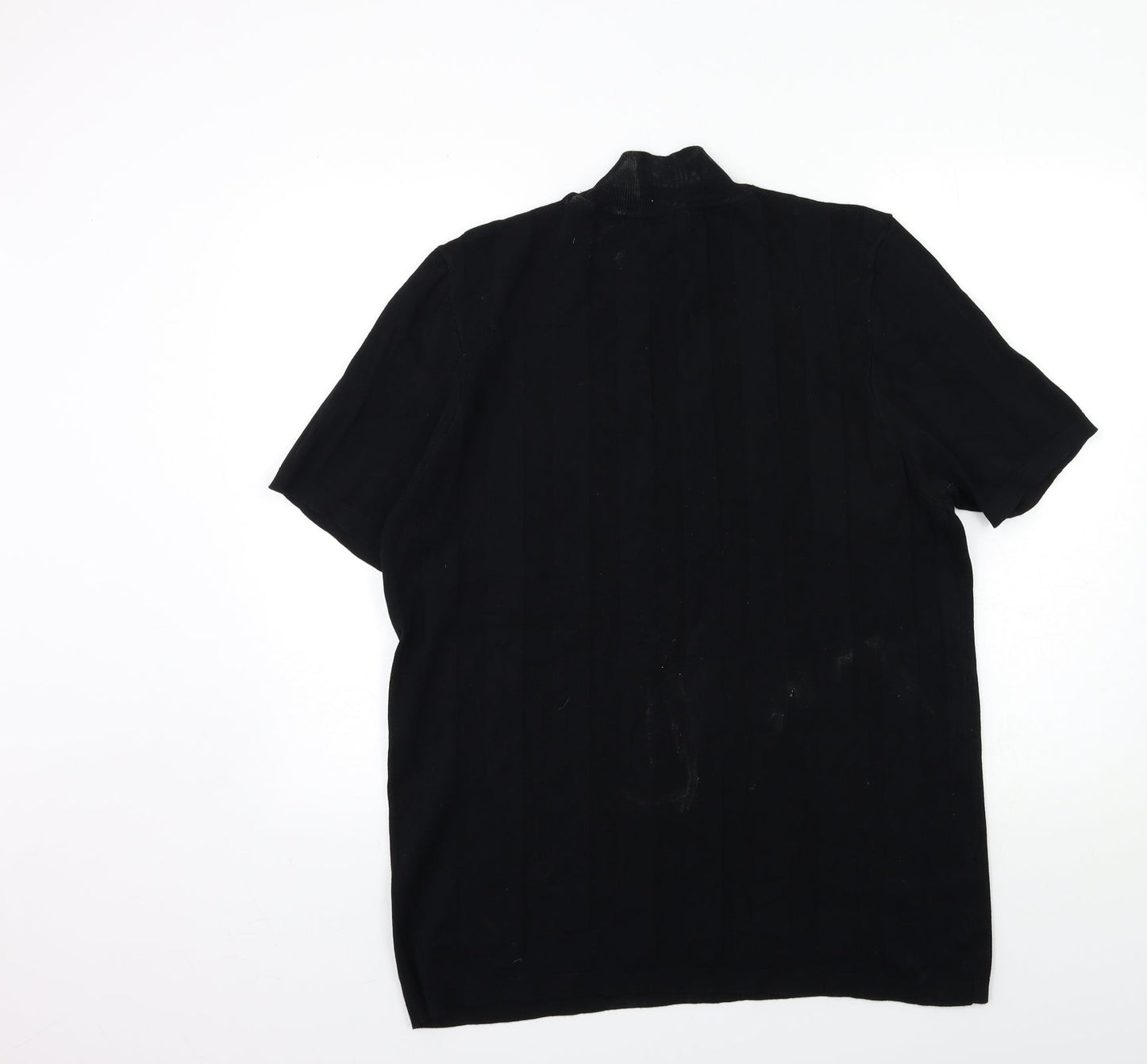 New Look Mens Black  Knit Pullover Jumper Size XL