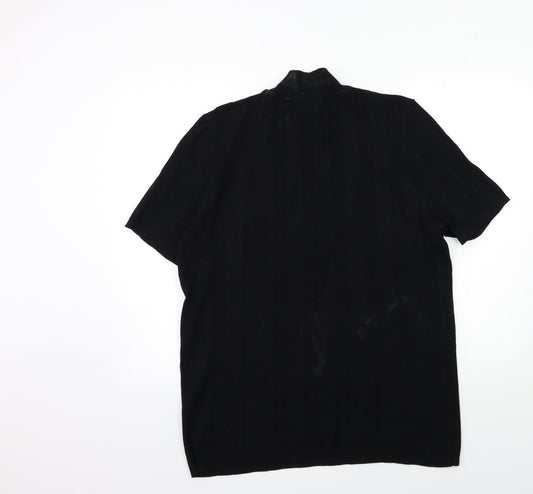 New Look Mens Black  Knit Pullover Jumper Size XL