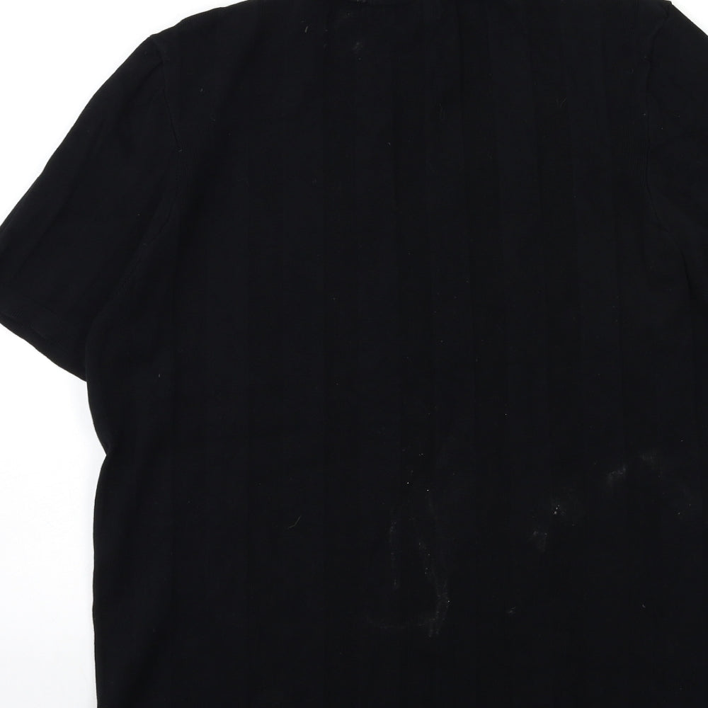 New Look Mens Black  Knit Pullover Jumper Size XL