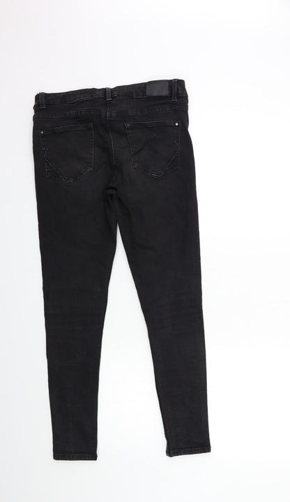 Nutmeg Womens Black  Denim Skinny Jeans Size 12 L27 in